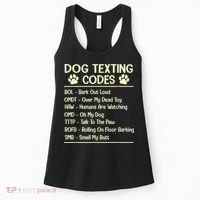 Dog Texting Codes Funny Dog Lover Women's Tank Top thumb 0