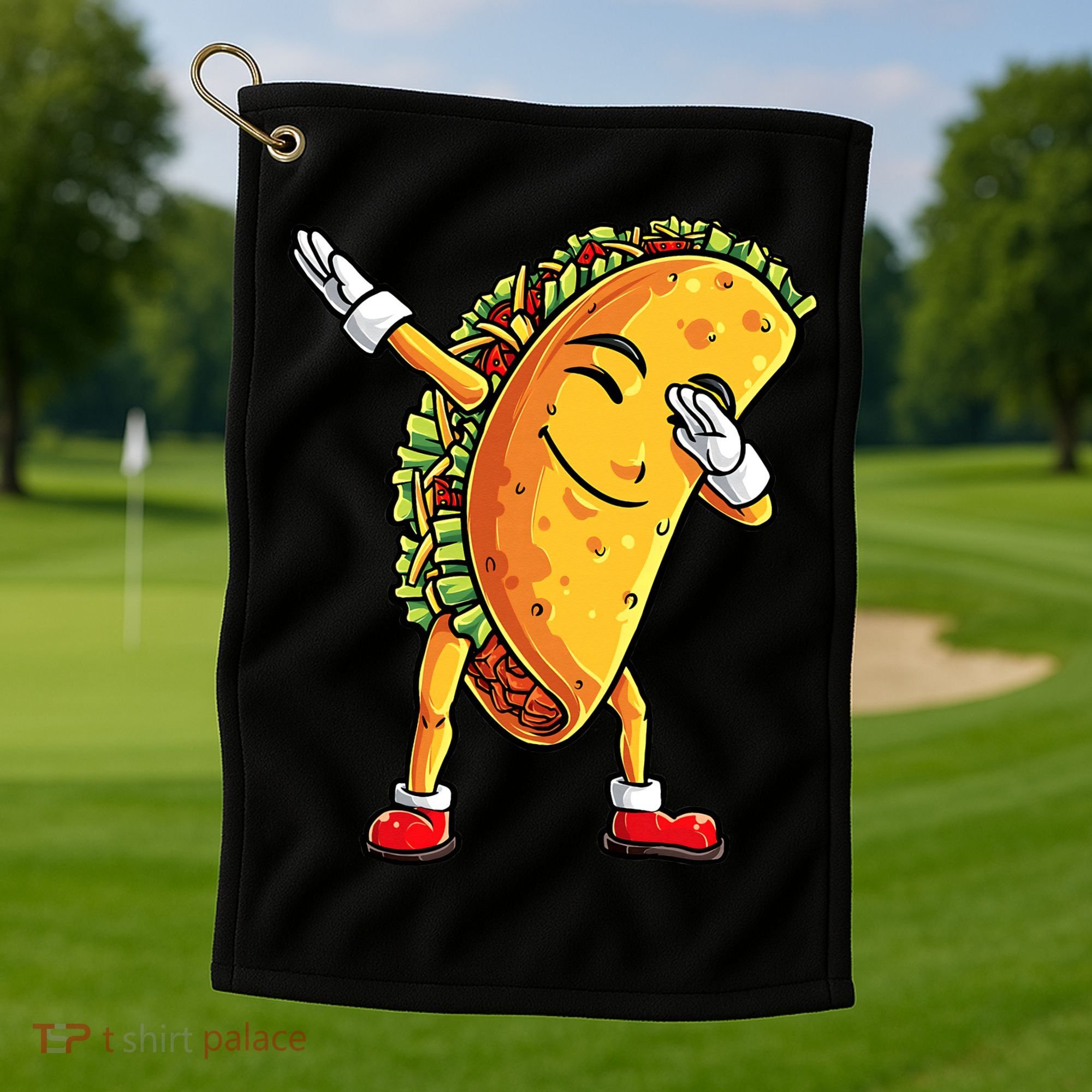 Dabbing Taco Cinco de Mayo Funny Mexican Food Dab Golf Towel