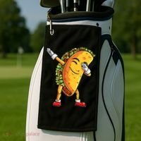 Dabbing Taco Cinco de Mayo Funny Mexican Food Dab Golf Towel thumb 2