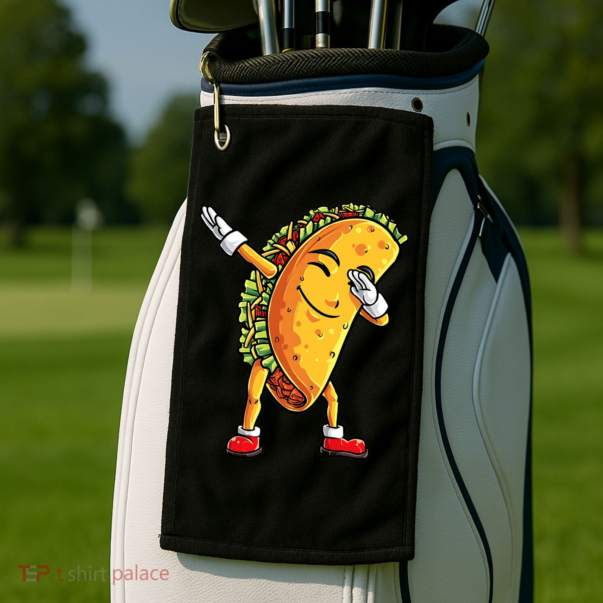 Dabbing Taco Cinco de Mayo Funny Mexican Food Dab Golf Towel