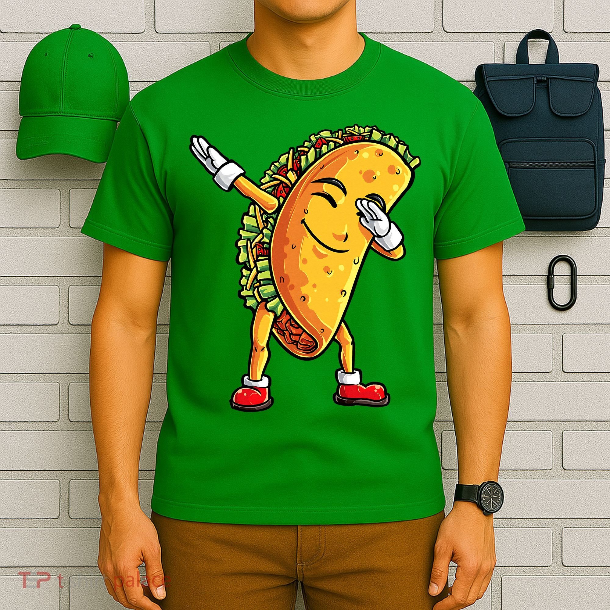 Dabbing Taco Cinco de Mayo Funny Mexican Food Dab T-Shirt