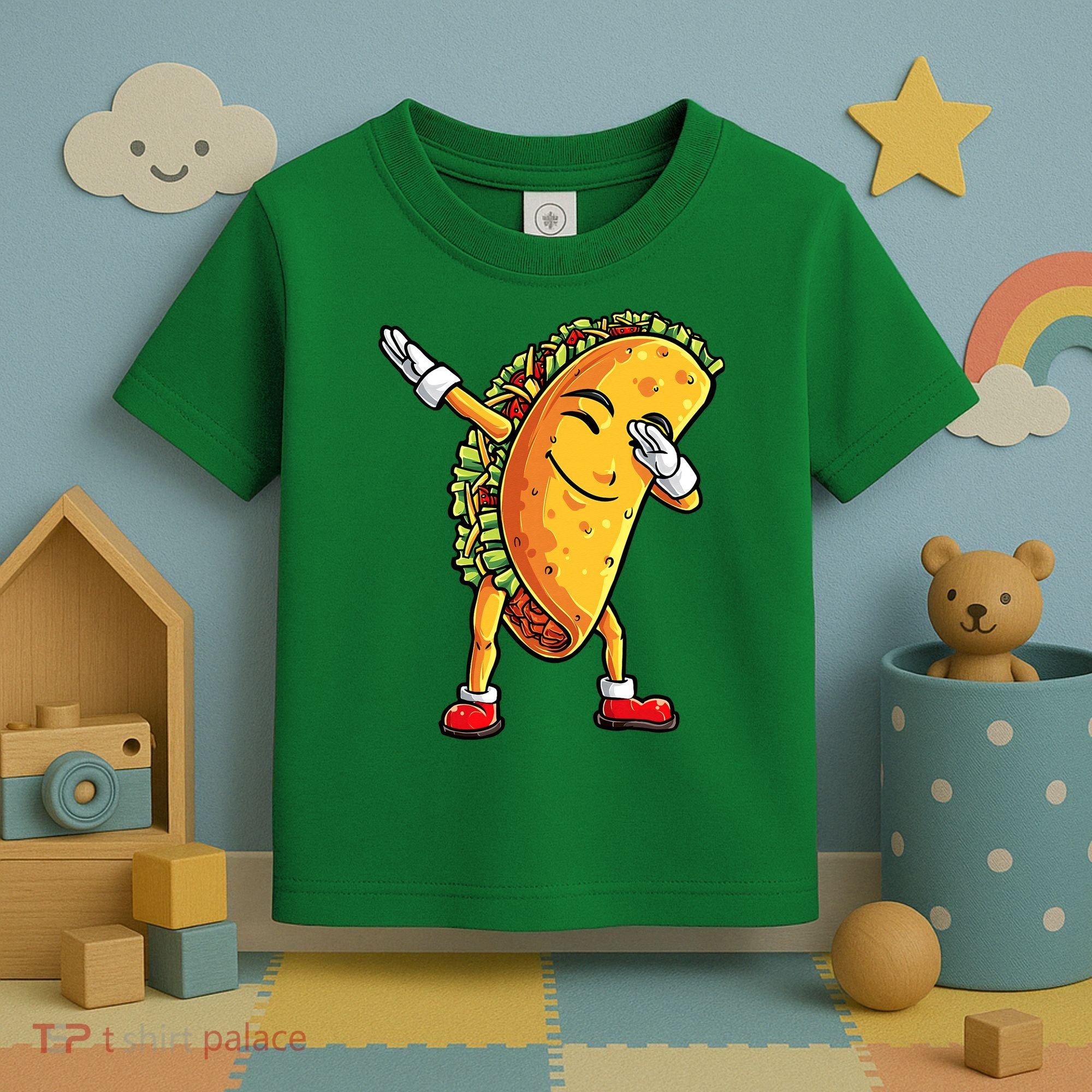 Dabbing Taco Cinco de Mayo Funny Mexican Food Dab Toddler T-Shirt