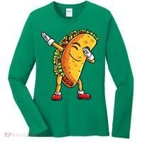 Dabbing Taco Cinco de Mayo Funny Mexican Food Dab Women's Long Sleeve Shirt thumb 0