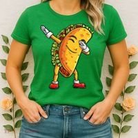 Dabbing Taco Cinco de Mayo Funny Mexican Food Dab Women's T-Shirt thumb 2