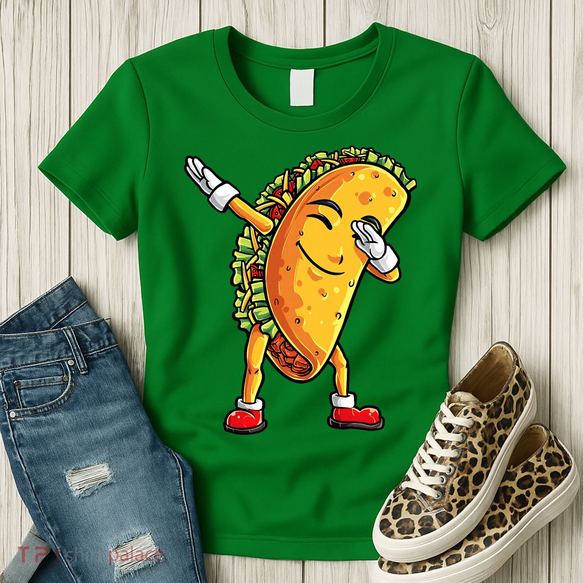 Dabbing Taco Cinco de Mayo Funny Mexican Food Dab Women's T-Shirt