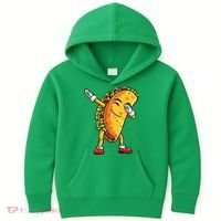 Dabbing Taco Cinco de Mayo Funny Mexican Food Dab Kids Hoodie thumb 0