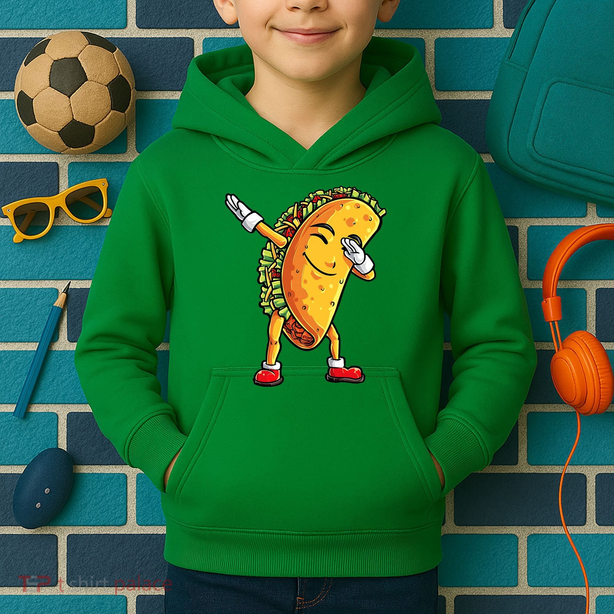 Dabbing Taco Cinco de Mayo Funny Mexican Food Dab Kids Hoodie