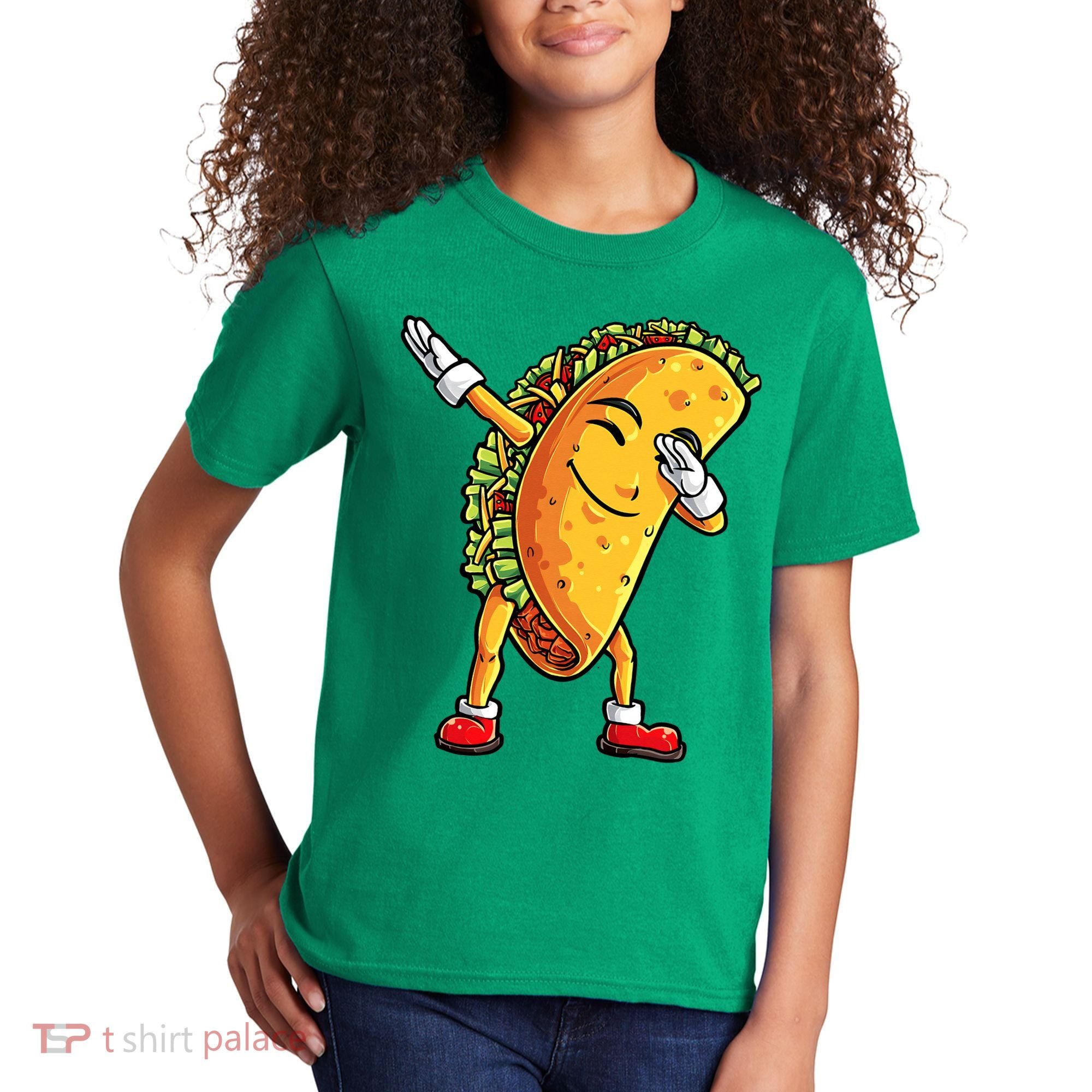 Dabbing Taco Cinco de Mayo Funny Mexican Food Dab Kids T-Shirt