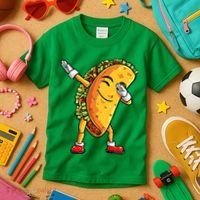 Dabbing Taco Cinco de Mayo Funny Mexican Food Dab Kids T-Shirt thumb 3