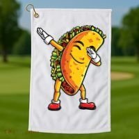 Dabbing Taco Cinco De Mayo Funny Mexican Dab Golf Towel thumb 1