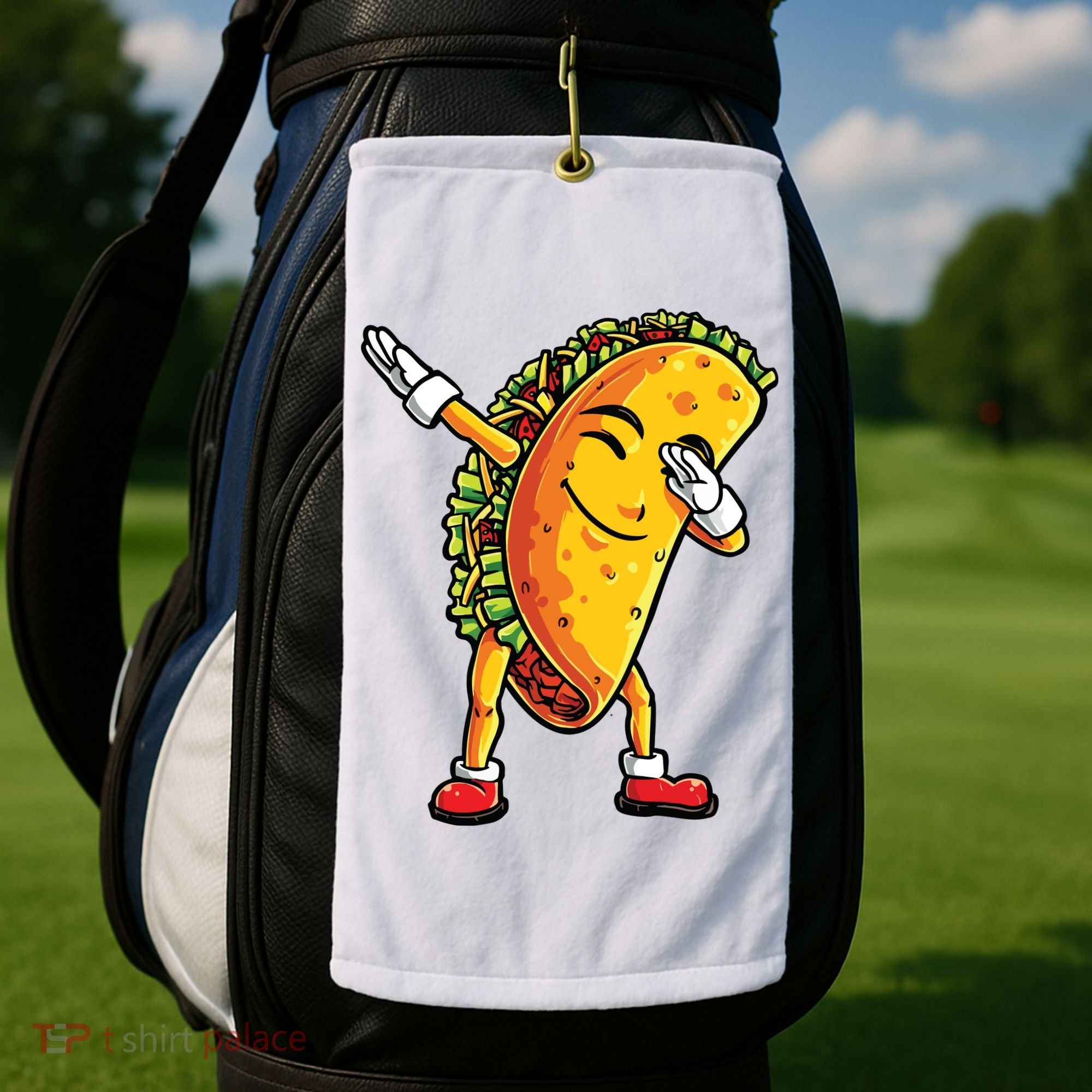 Dabbing Taco Cinco De Mayo Funny Mexican Dab Golf Towel