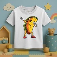 Dabbing Taco Cinco De Mayo Funny Mexican Dab Toddler T-Shirt thumb 3