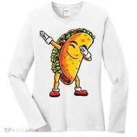 Dabbing Taco Cinco De Mayo Funny Mexican Dab Women's Long Sleeve Shirt thumb 0
