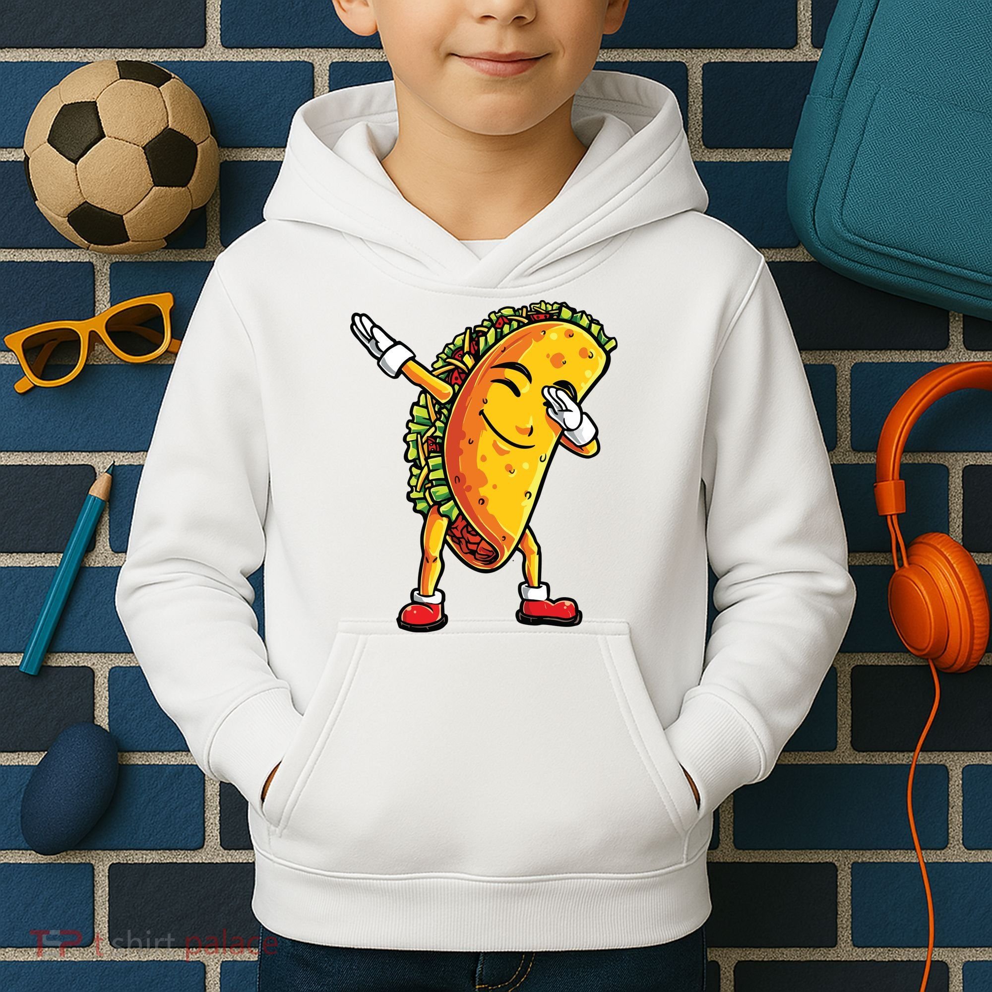 Dabbing Taco Cinco De Mayo Funny Mexican Dab Kids Hoodie
