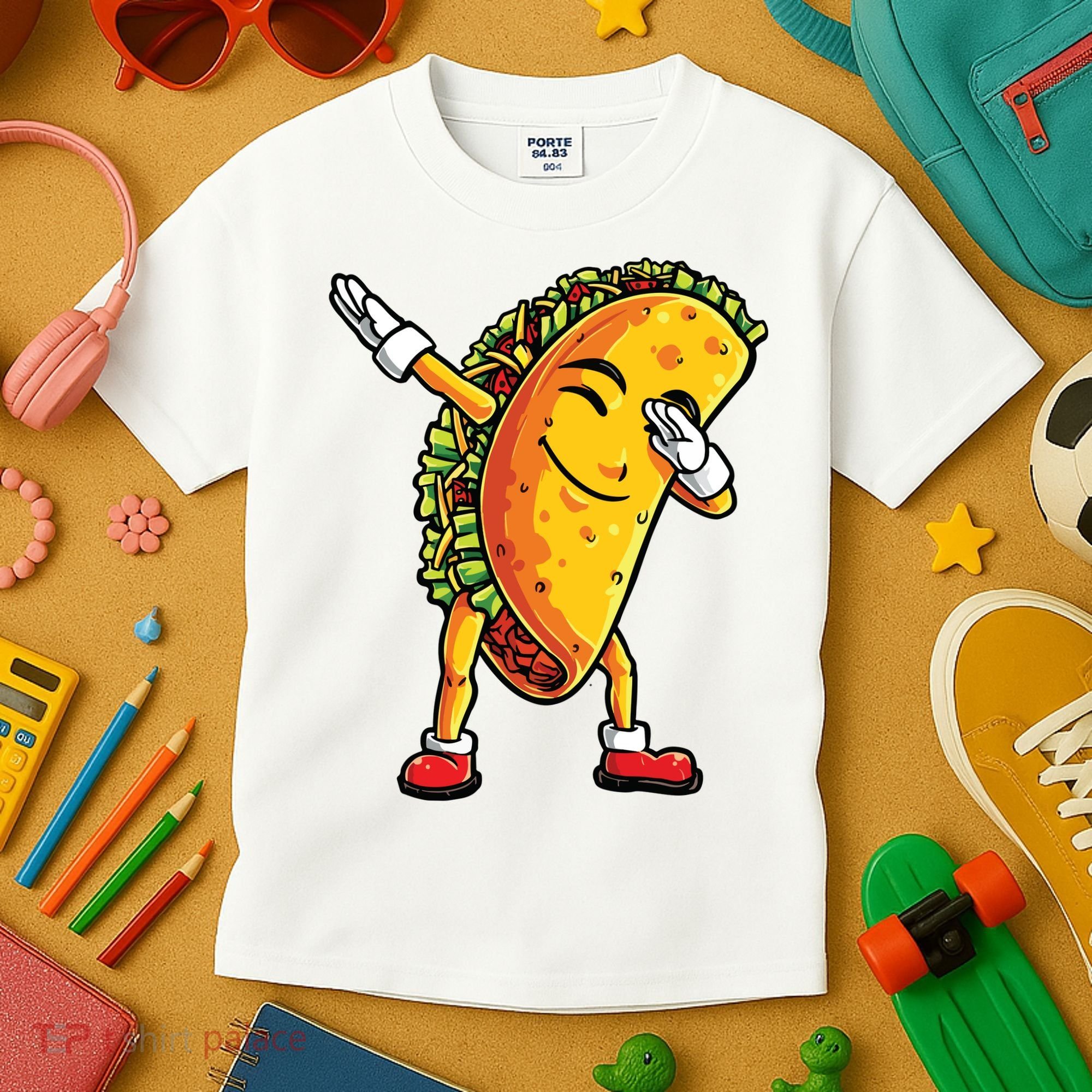 Dabbing Taco Cinco De Mayo Funny Mexican Dab Kids T-Shirt