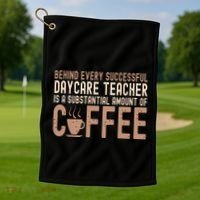 Daycare Teacher Childcare Provider Golf Towel thumb 1