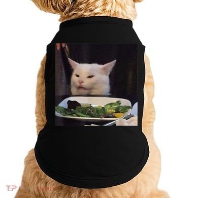 Dinner Table Cat Meme Funny Internet Yelling Confused Gift TShirt Doggie Tank