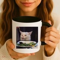 Dinner Table Cat Meme Funny Internet Yelling Confused Gift TShirt Coffee Mug thumb 3