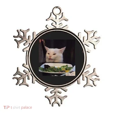 Dinner Table Cat Meme Funny Internet Yelling Confused Gift TShirt Ornament
