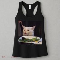 Dinner Table Cat Meme Funny Internet Yelling Confused Gift TShirt Women's Tank Top thumb 3
