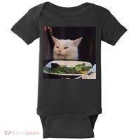 Dinner Table Cat Meme Funny Internet Yelling Confused Gift TShirt Baby Bodysuit thumb 0
