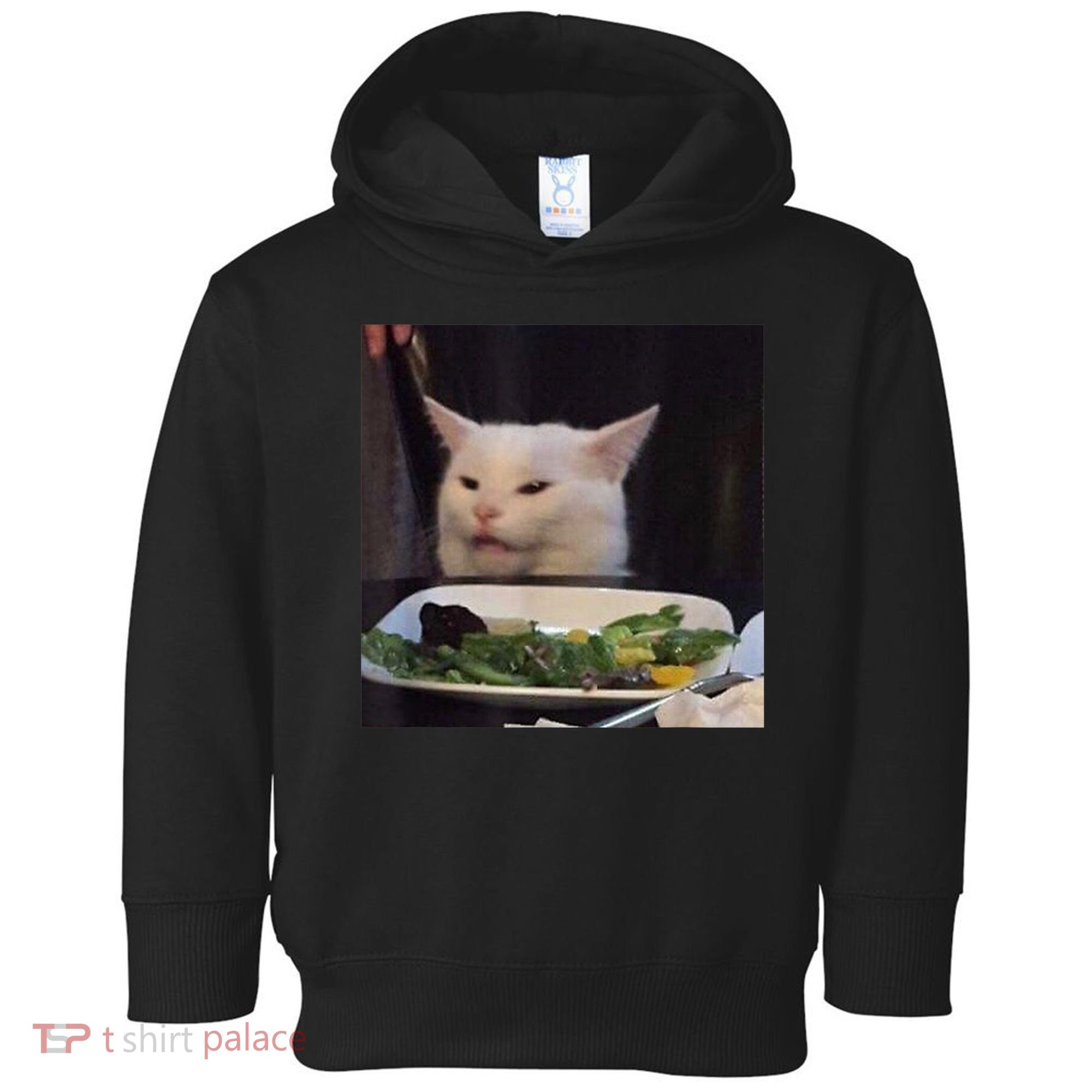Dinner Table Cat Meme Funny Internet Yelling Confused Gift TShirt Toddler Hoodie
