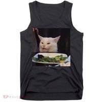 Dinner Table Cat Meme Funny Internet Yelling Confused Gift TShirt Tank Top thumb 0