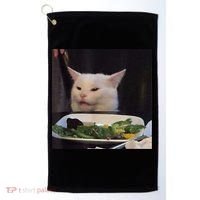 Dinner Table Cat Meme Funny Internet Yelling Confused Gift TShirt Golf Towel thumb 0