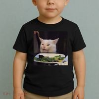 Dinner Table Cat Meme Funny Internet Yelling Confused Gift TShirt Toddler T-Shirt thumb 2