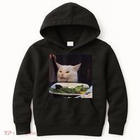 Dinner Table Cat Meme Funny Internet Yelling Confused Gift TShirt Kids Hoodie thumb 0