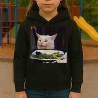 Dinner Table Cat Meme Funny Internet Yelling Confused Gift TShirt Kids Hoodie thumb 3