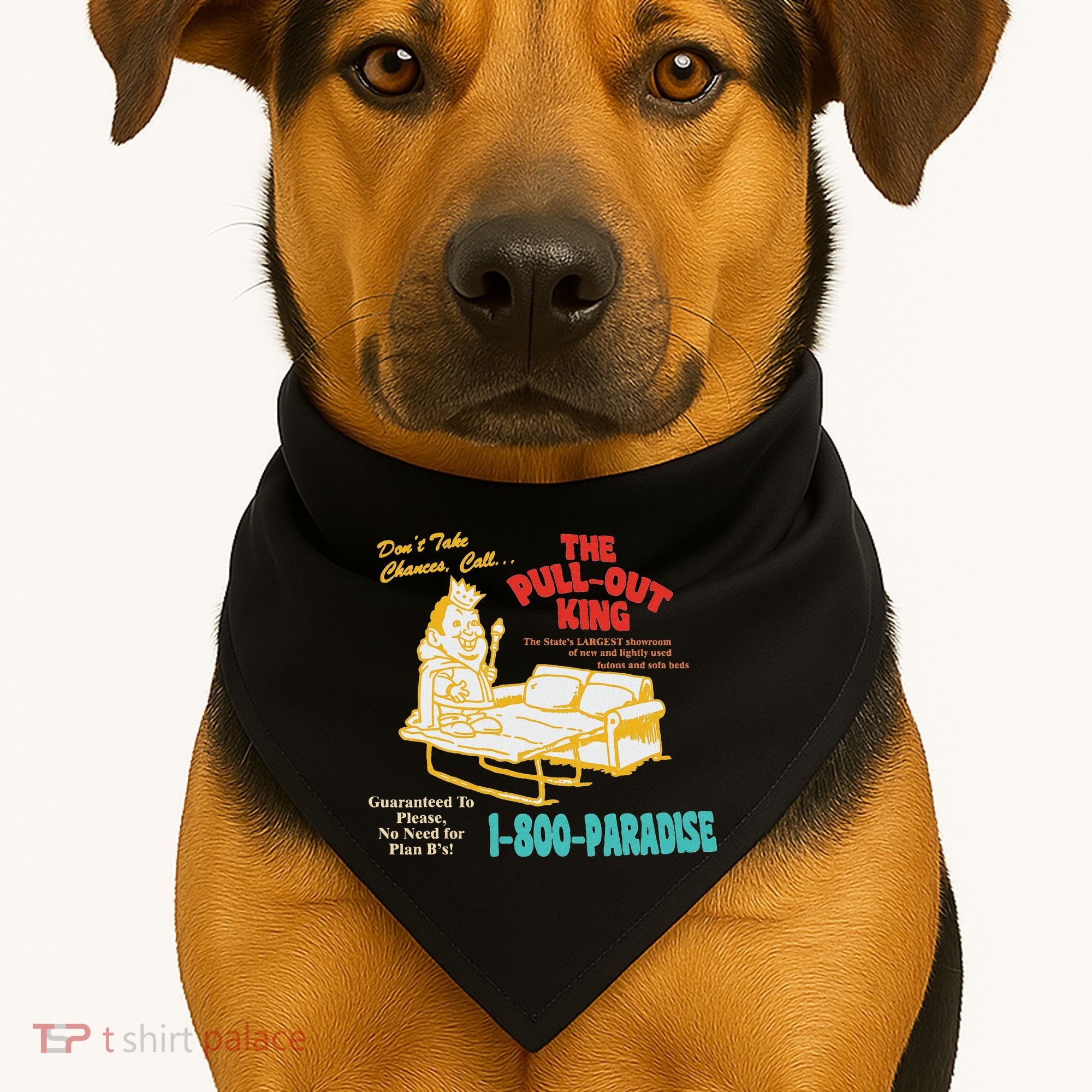 Don’T Take Chance Call…The Pull Out King Funny Quote USA-Made Doggie Bandana