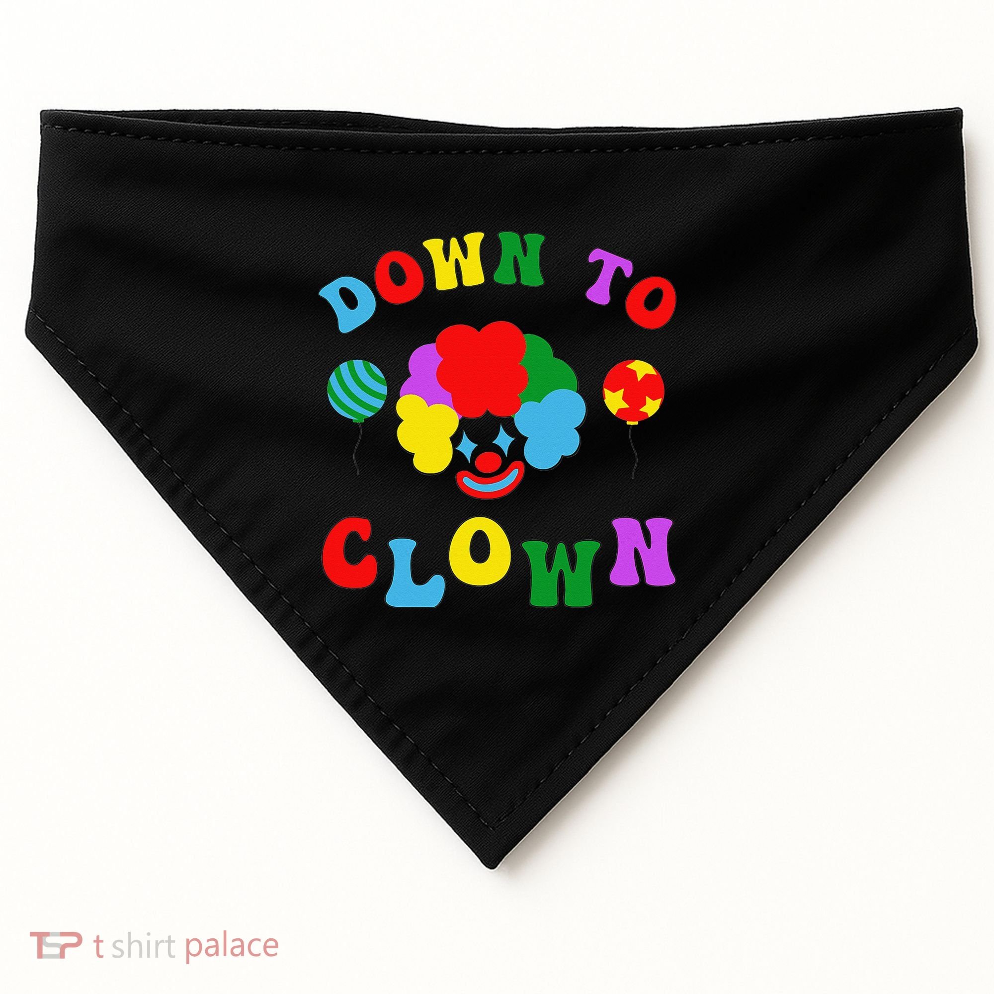 Down to Clown Clowncore Aesthetic USA-Made Doggie Bandana