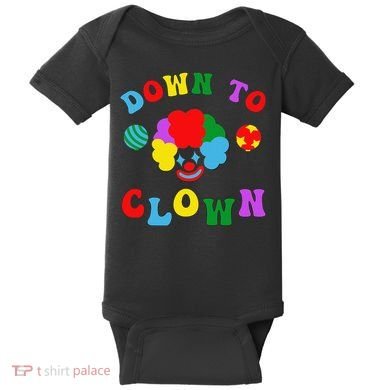 Down to Clown Clowncore Aesthetic Baby Bodysuit