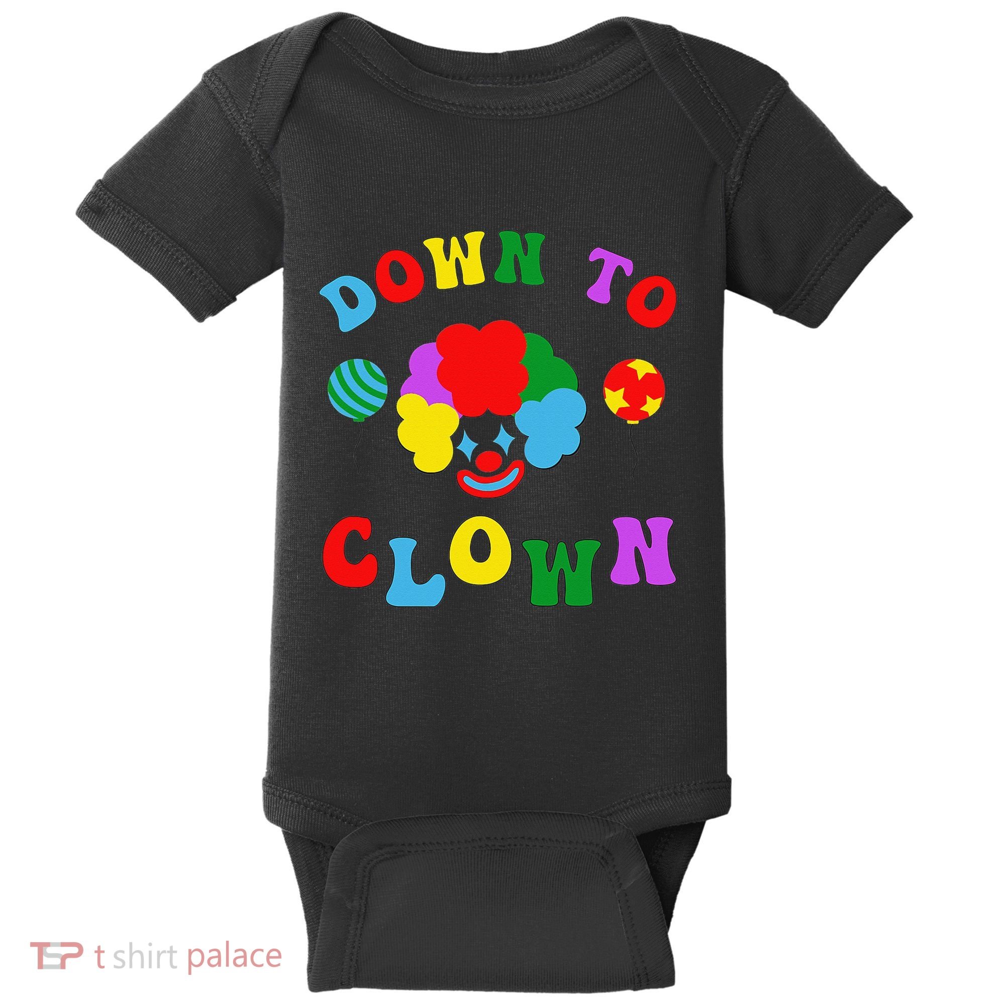Down to Clown Clowncore Aesthetic Baby Bodysuit
