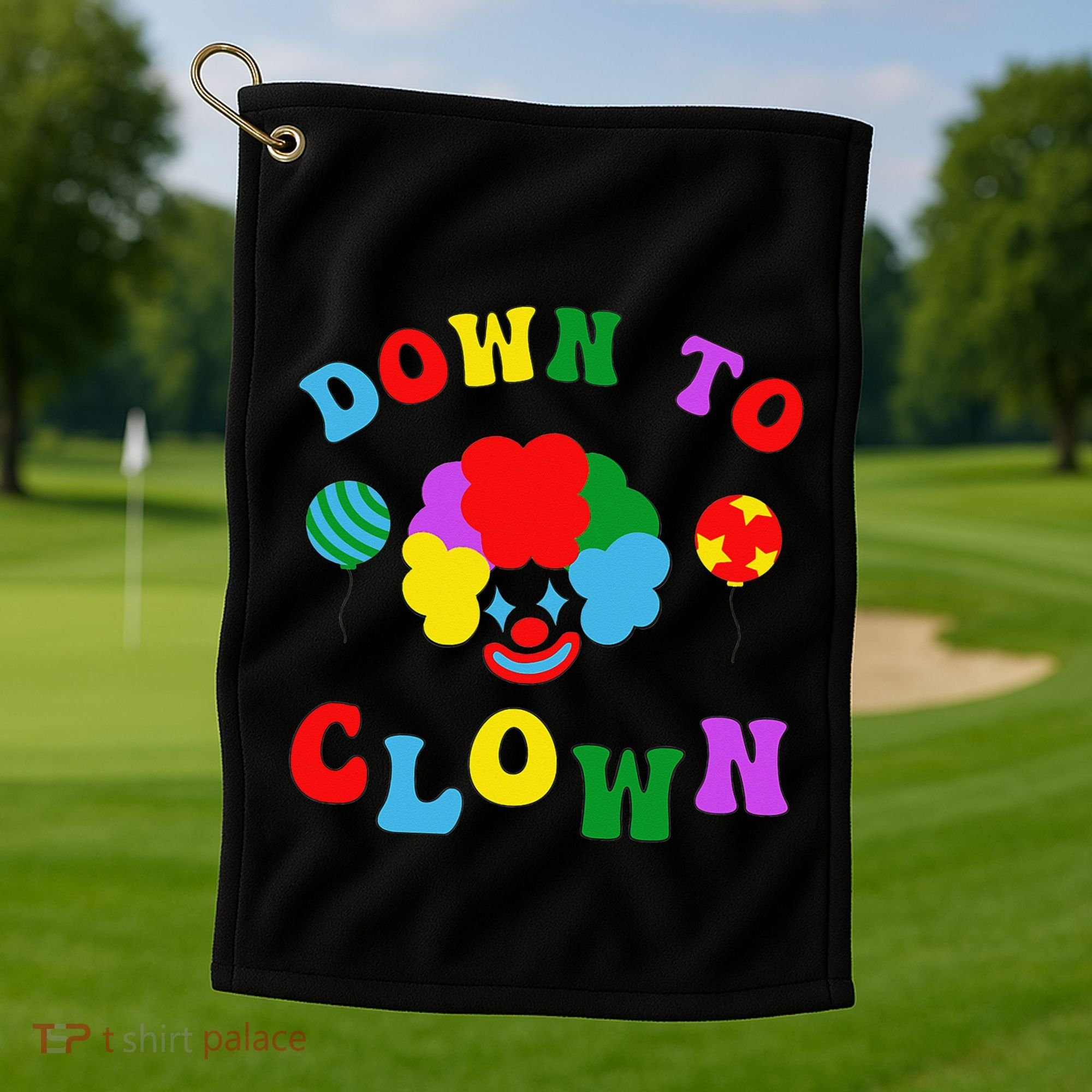 Down to Clown Clowncore Aesthetic Golf Towel