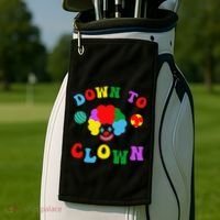 Down to Clown Clowncore Aesthetic Golf Towel thumb 2