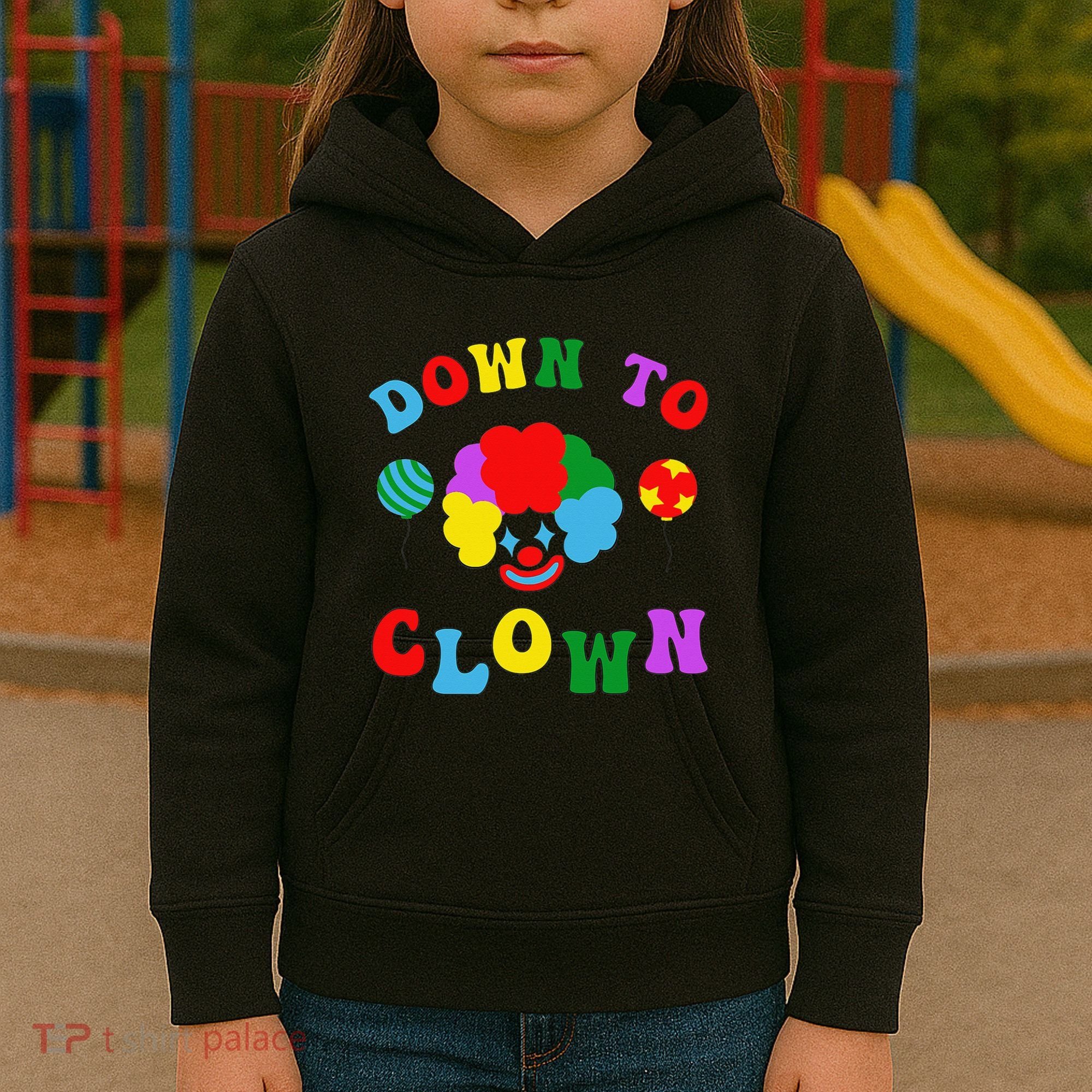 Down to Clown Clowncore Aesthetic Kids Hoodie