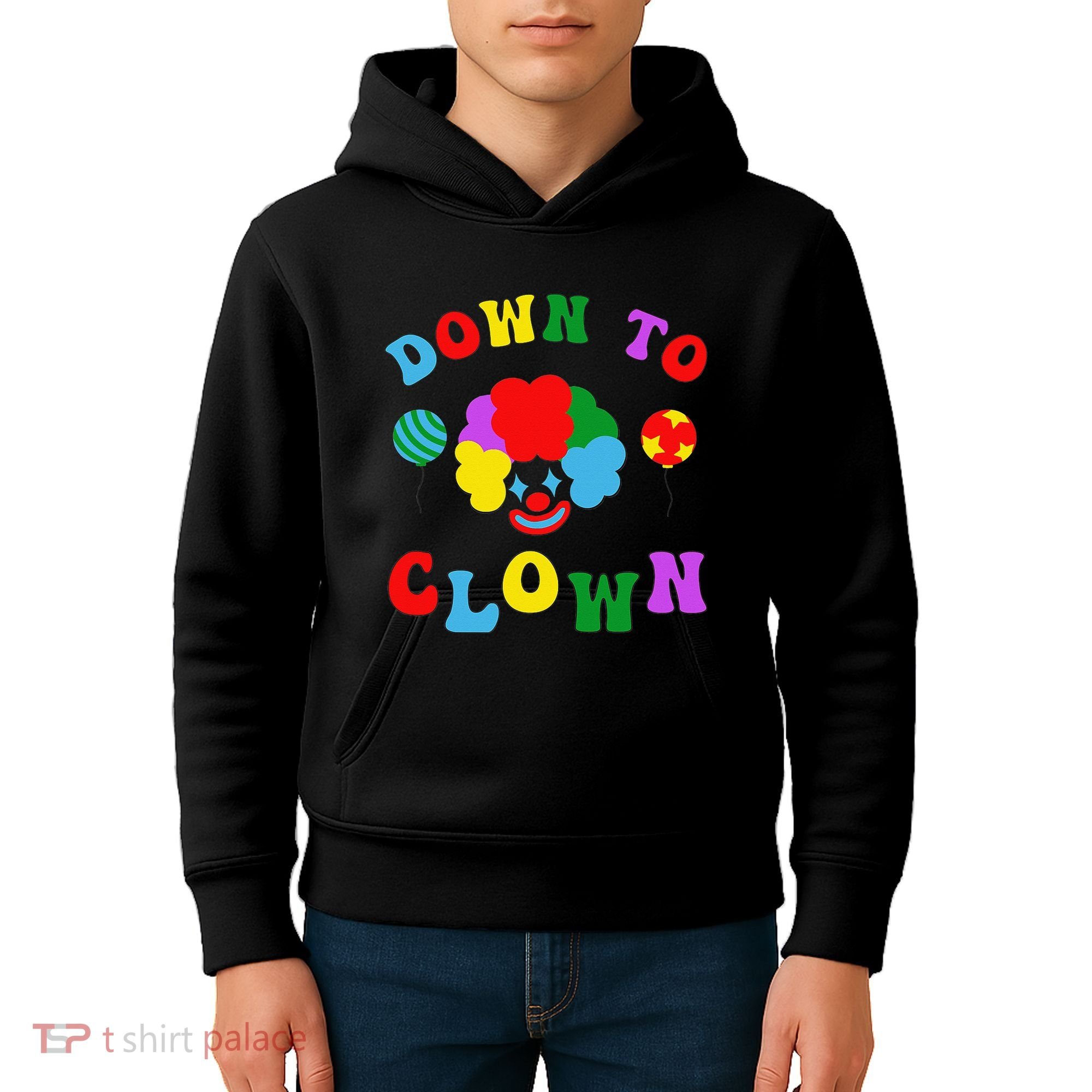 Down to Clown Clowncore Aesthetic Kids Hoodie