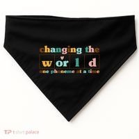 Dyslexia Teacher Changing The World One Phoneme At A Time USA-Made Doggie Bandana thumb 0