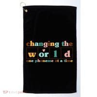 Dyslexia Teacher Changing The World One Phoneme At A Time Golf Towel thumb 0