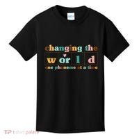 Dyslexia Teacher Changing The World One Phoneme At A Time Kids T-Shirt thumb 0