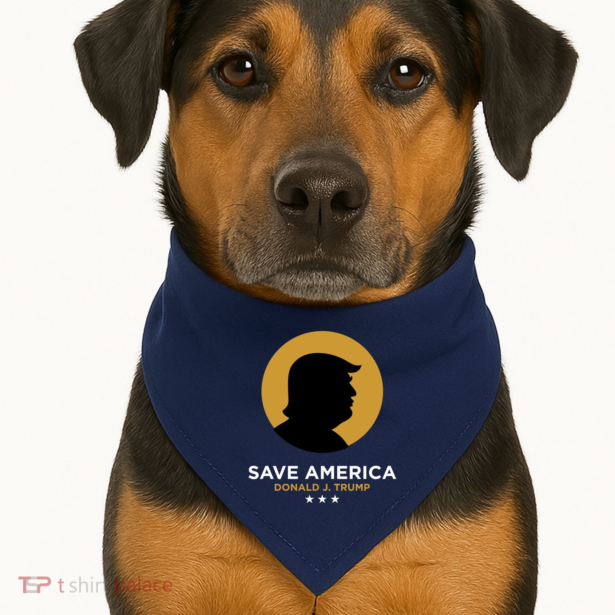 Donald Trump Classy Save America USA-Made Doggie Bandana
