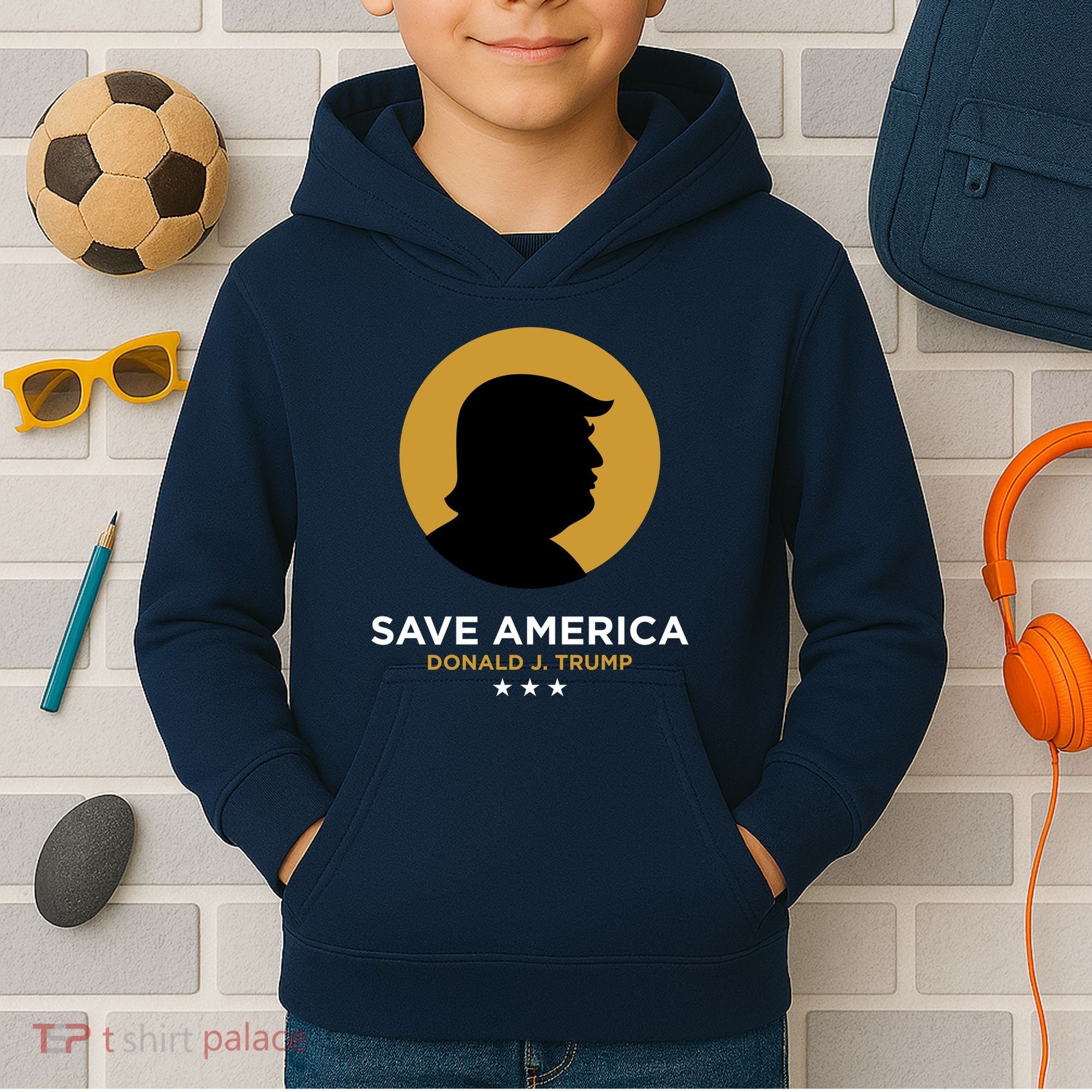 Donald Trump Classy Save America Kids Hoodie