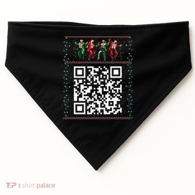 Dancing Trump Christmas Qr President 2024 Dance Code USA-Made Doggie Bandana