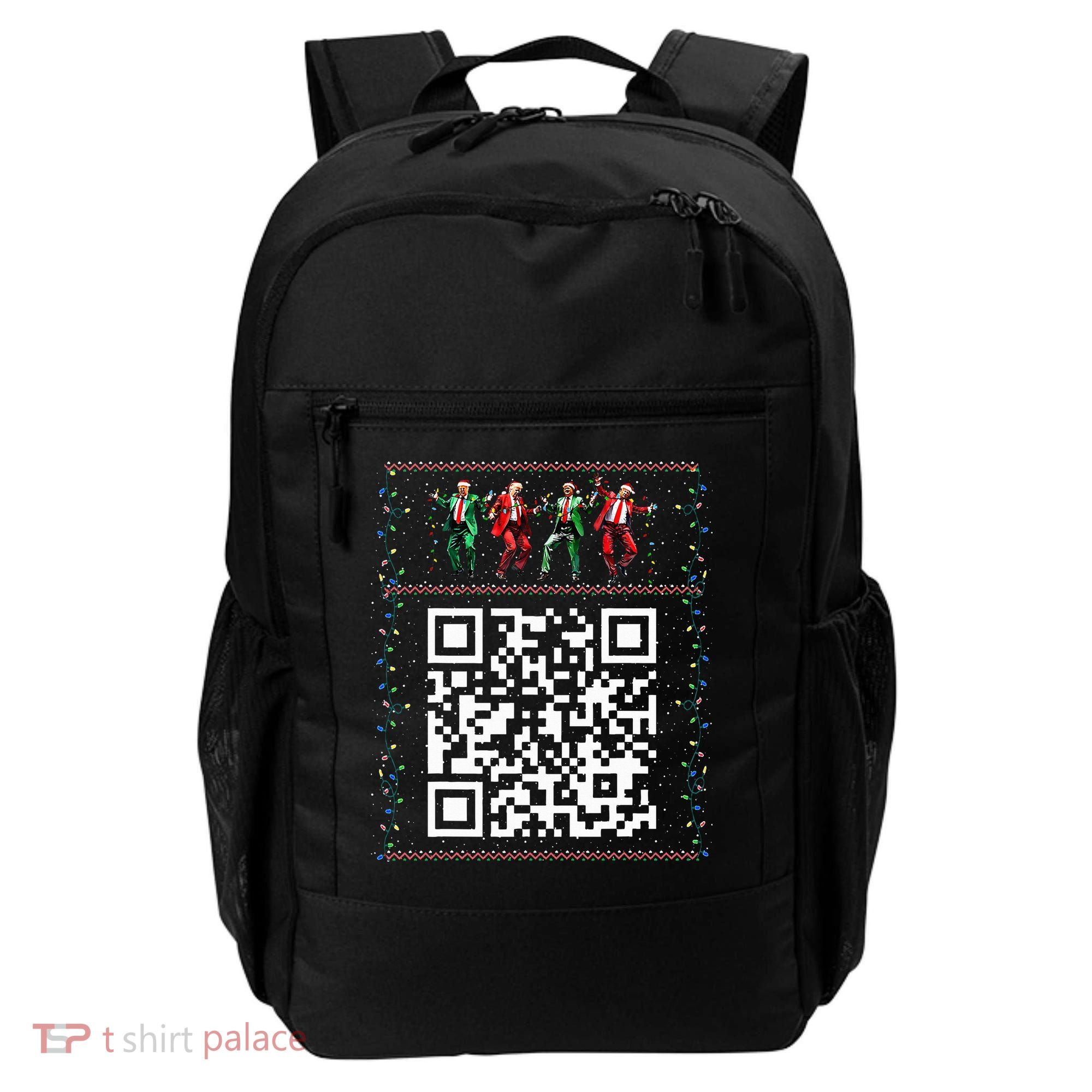 Dancing Trump Christmas Qr President 2024 Dance Code Backpack