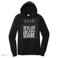 Dancing Trump Christmas Qr President 2024 Dance Code Women's Hoodie thumb 0