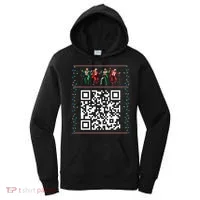Dancing Trump Christmas Qr President 2024 Dance Code Women's Hoodie thumb 0