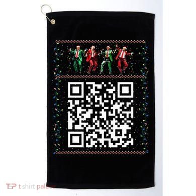 Dancing Trump Christmas Qr President 2024 Dance Code Golf Towel