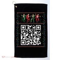 Dancing Trump Christmas Qr President 2024 Dance Code Golf Towel thumb 0